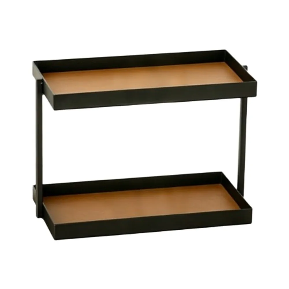 For Daily Makeup Routine 2-tier Countertop Organizer Desktop Storage Stand Stable Support Structure Two-layer Open Design