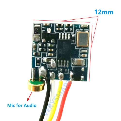 Imagen 2 del producto 700TVL CVBS 12*12mm Micro Mini cámara analógica lente de 3,6mm vídeo HD cámara de vigilancia de seguridad para el hogar