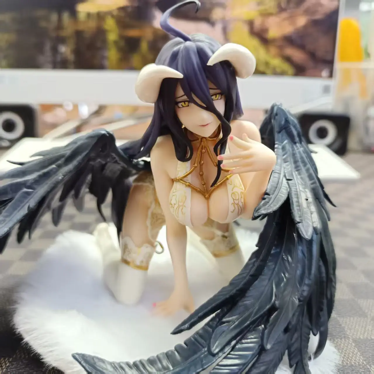 

1/7 Lingerie Ver Claynel Japanese Anime15cm Overlord Albedo PVC Game Action Figures Collectible Model Doll Action Figure Toy
