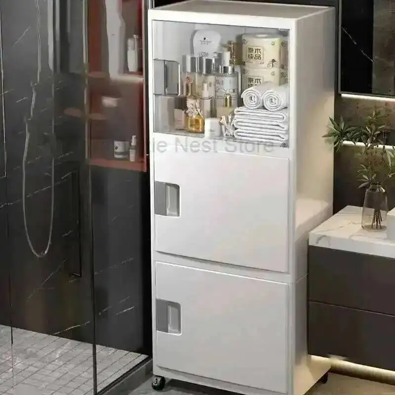 

Bathroom Floor-standing Waterproof Cabinets Bathroom Cabinet Storage Toilet Narrow Slit Large Capacity Storage Organizer Z