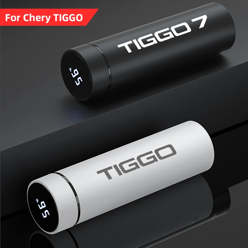 500ML Car Water Bottle Cup Thermos Smart Temperature Display Cup Heat For Chery Tiggo 3 4 5 7 PRO 8