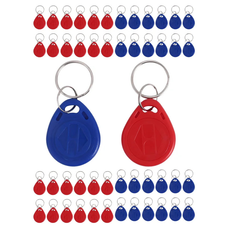

-ABDH 50Pcs 125 Khz Proximity ID Card RFID Keyfob Access Control Key For Door Entry Access Control System TK4100