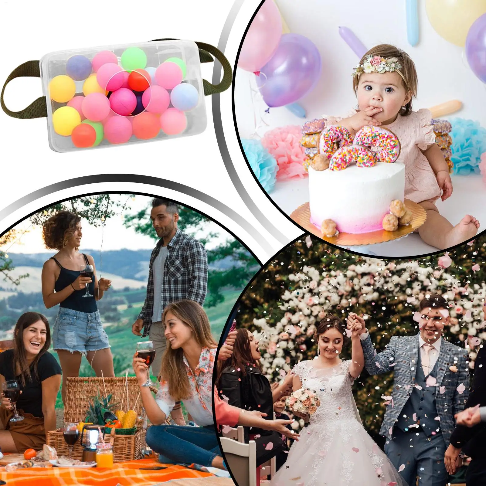 1 conjunto ao ar livre família festa jogo shake bola caixa com 30 bolas coloridas perfeito para o natal ação de graças dia das bruxas brinquedo presentes