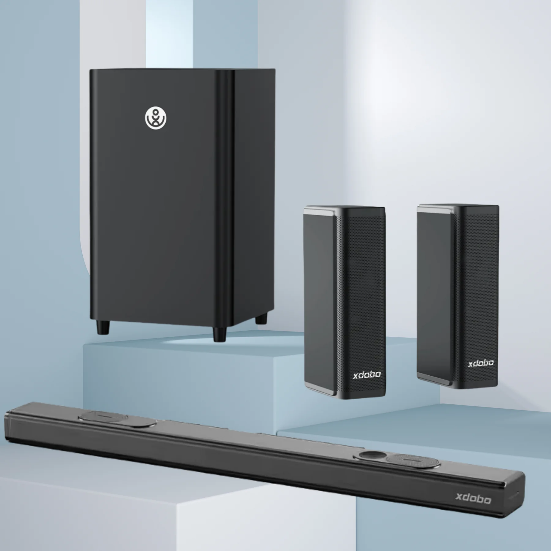 Xdobo Pacific 1982 Barra de alto-falante de home theater com subwoofer Sistema de som surround 3D para alto-falantes de projetor de computador de TV