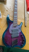 High quality 5-string electric bass,Rosewood scalloped fingerboard,Abalone Mosaic,Active electronics,Live photo,Free delivery