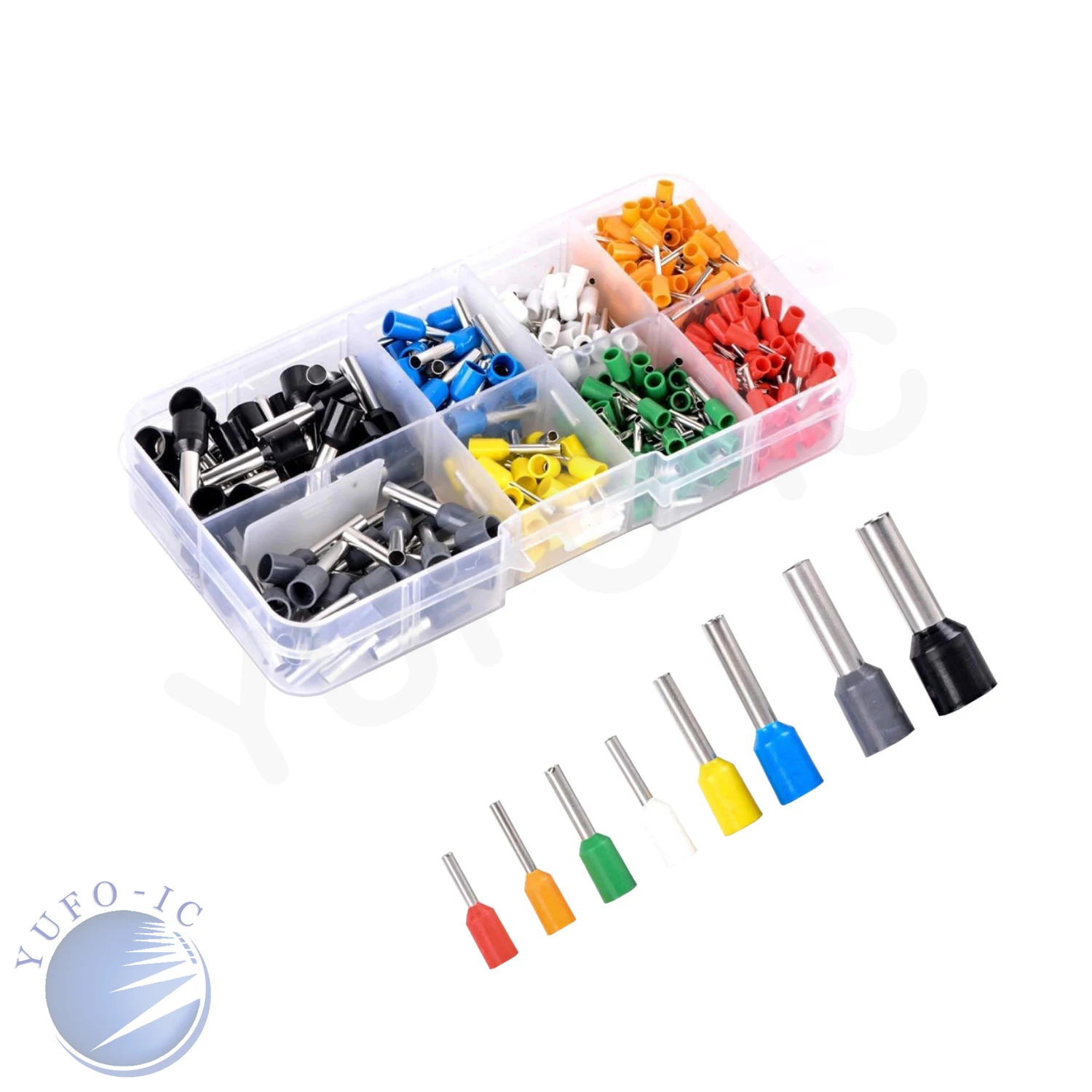 400PCS Terminator Kit Box E0506 E0508 E7508 E1008 E1510 E2512 E4012 E6012 Block Crimp  Insulated Ferrules Cord Wire Terminal