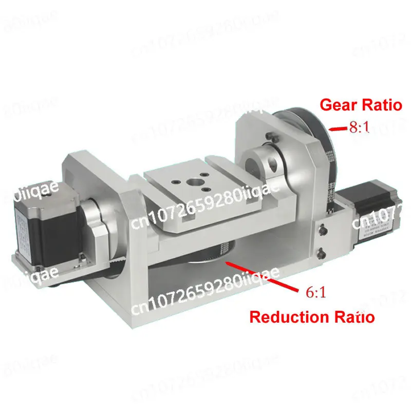 

4-я ось, 5-осевой поворотный Aixs, высота центра 98 мм, 100 мм, патрон, T-образный патрон, стол 100*125 мм, передаточное число 8: 1 передаточное число 6: 1