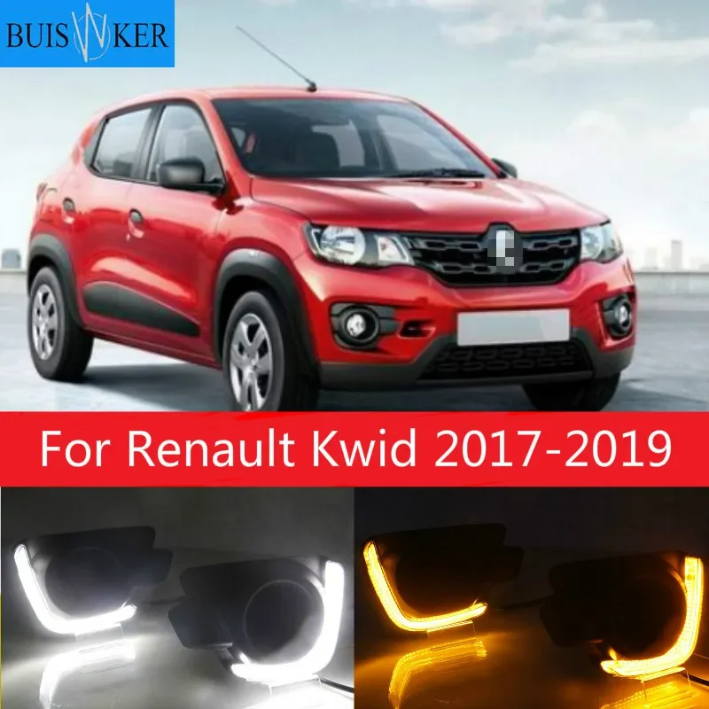 

2Pcs DRL Daytime Running Light For Renault Kwid 2017-2019 LED Fog Lamp