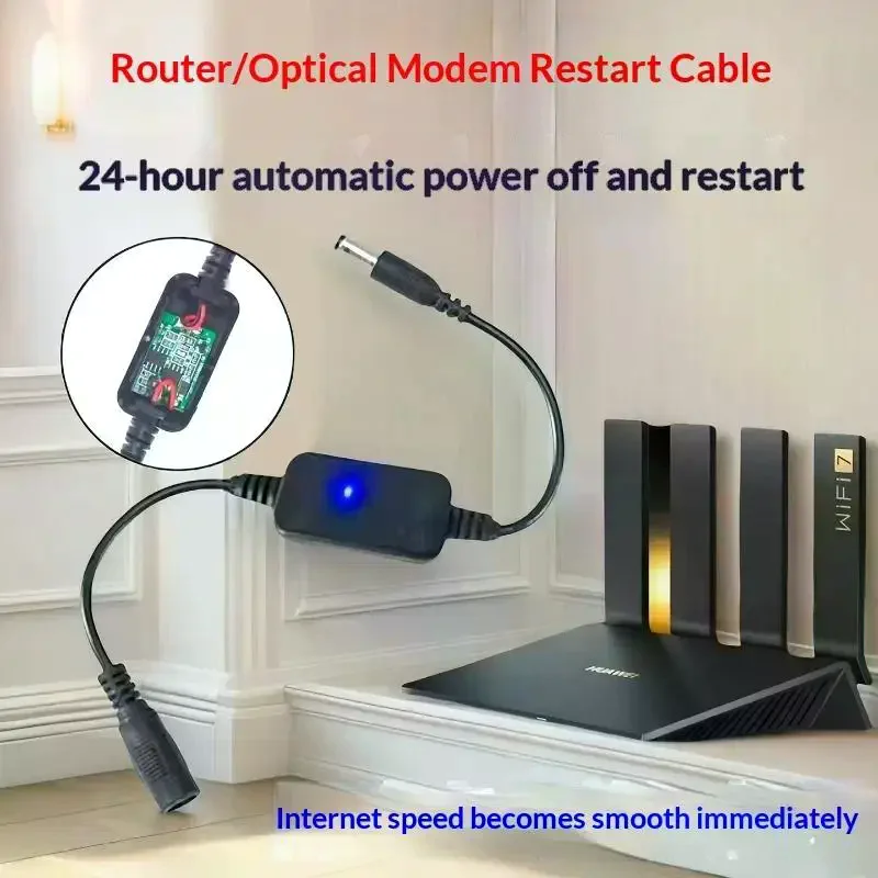 Reboot Cable WiFi Auto Restarter 24-Hour Timed Power-Off Reset Controller Optical Modem Reboot Cable Router