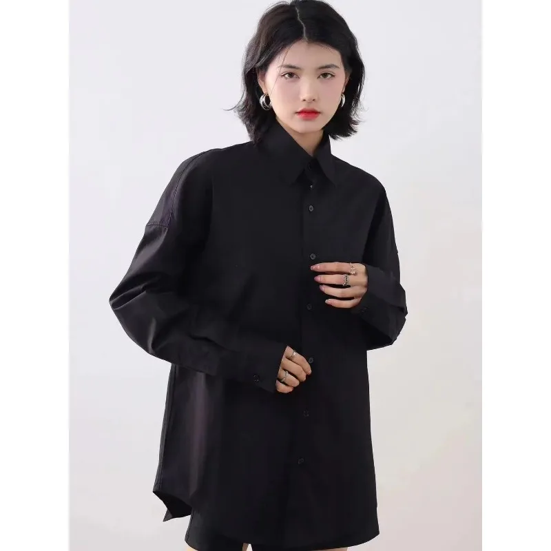 

Retro Rose Embroidered Shirt Jacket Women's Loose Lapel Button Cardigan Fashion Casual Long Sleeve Top