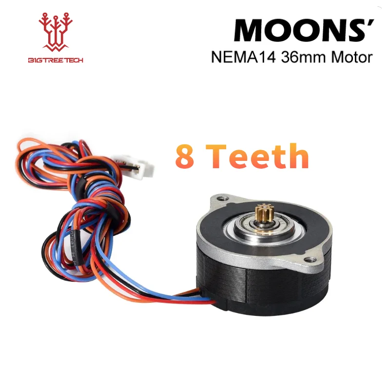 

MOONS NEMA14 36 Stepper Motor 8 Teeth CSE14HRA1L410A-02 High Temperature For Orbiter Sherpa Mini Extruder Voron 2.4 3D Printer