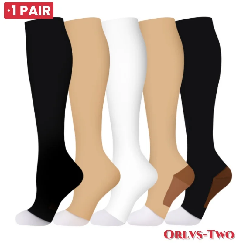 10 Styles Compression Stocking Prevent Calf Varicose Veins Soreness Pressure Cycling Professional Leg Support Nurse  Women Socks