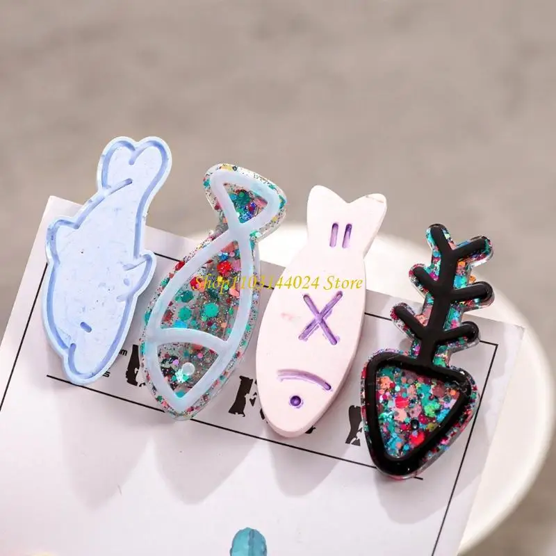 N5KE Casting Mold Resin Casting Molds Hair Clip Molds Jewelry Mold for Hair Clips