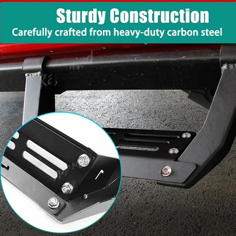 High Quality 2/4 Door Off Road 4x4 Running Boards Side Step Non-slip Auto Exterior Anti-slip Protection Styling Accessories for
