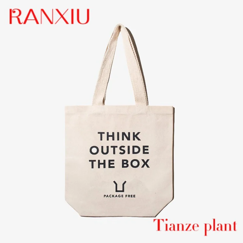 Custom Custom Print Personalized Reusable Shopping Printing Cotton Bag With Logo Canvas Packing Tote Bag Hand Shoulder Cotton Ba