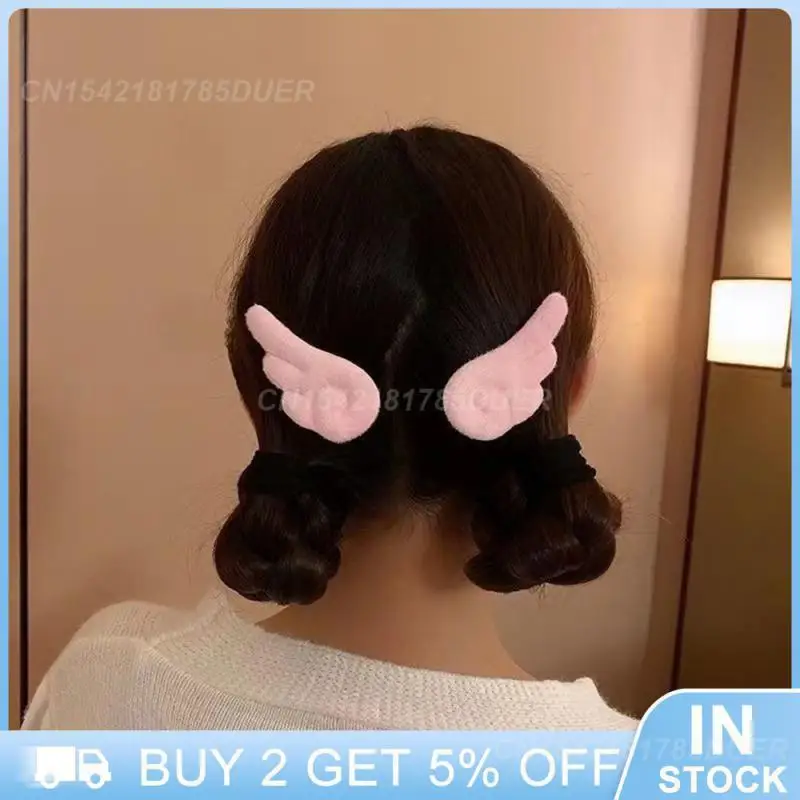 The Side Girl Hairpin High Quality Material Hairpin/edge Clip White Plush Hairpin Versatile And Good-looking Hair Accessories