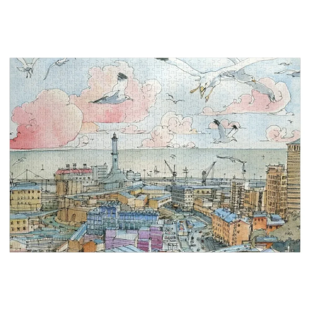 

Genova e la Lanterna Jigsaw Puzzle Wooden Jigsaws For Adults Personalized Photo Gift Wooden Boxes Custom Kids Toy Puzzle