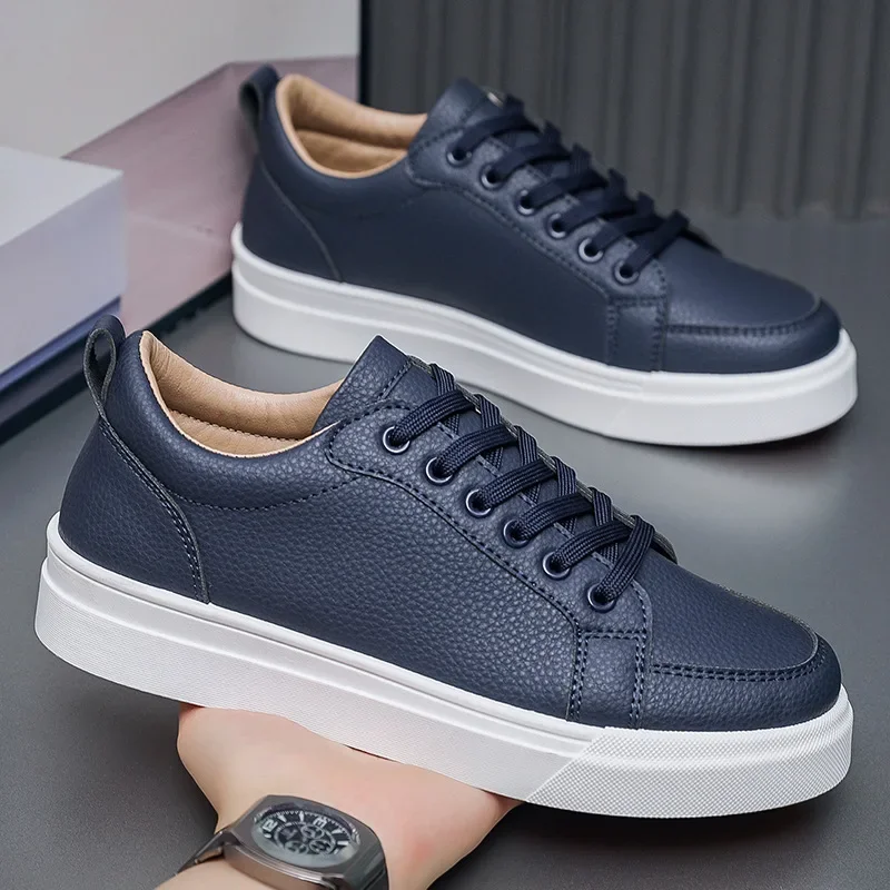 النسخة الكورية الجديدة للرجال أحذية بيضاء عصرية متعددة الاستخدامات للطلاب أحذية رياضية غير رسمية أحذية رجالية #4