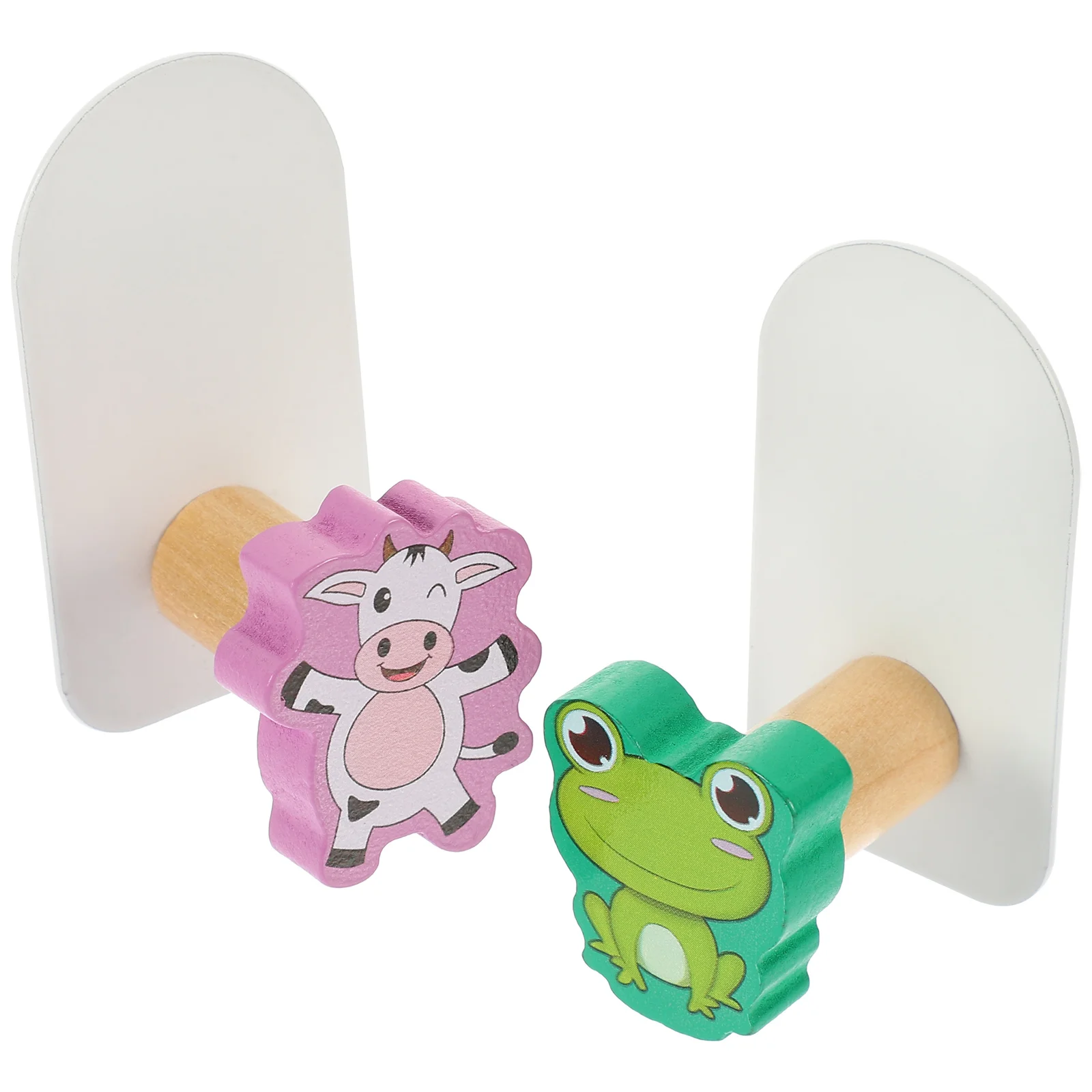 

2Pcs Minimalist Modern Cartoon Hangers Reliable Material Long Lasting Service Time for Towels Coats Hats Purse