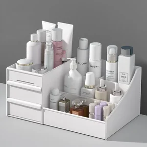 1PC White New drawer Makeup Storage Box Bedroom Dimension Plastic Shelf Cosmetic Skin Care Desktop 12 MAIN SALES BOX BOX - №1