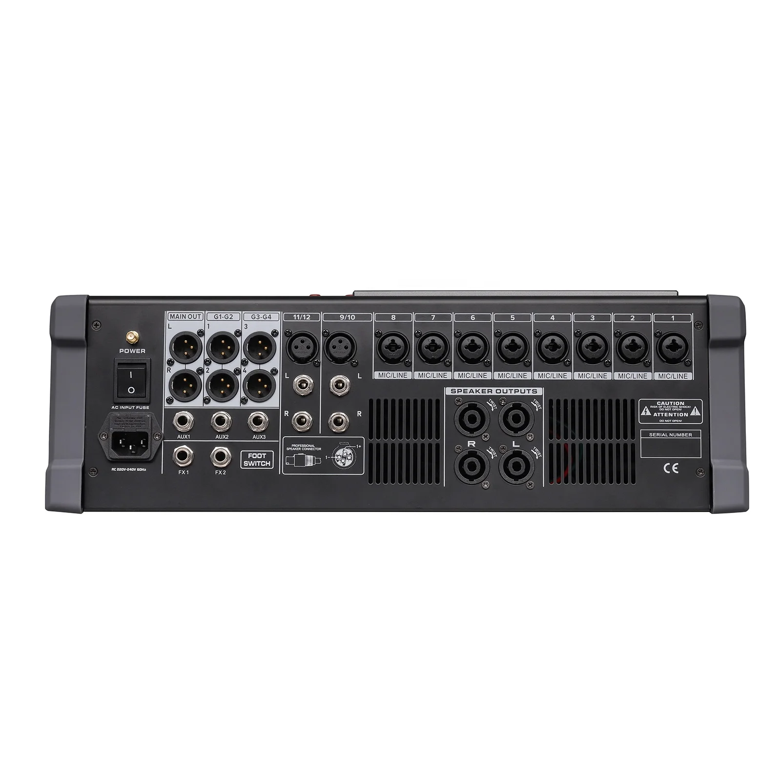 TFB12D/TFB16D قوة كبيرة 12/16 قناة 1000 وات * 2CH خلاط طاقة مع بلوتوث/3 AUX/مزدوج 24+8 تأثيرات DSP/4 ستيريو/4 مجموعة