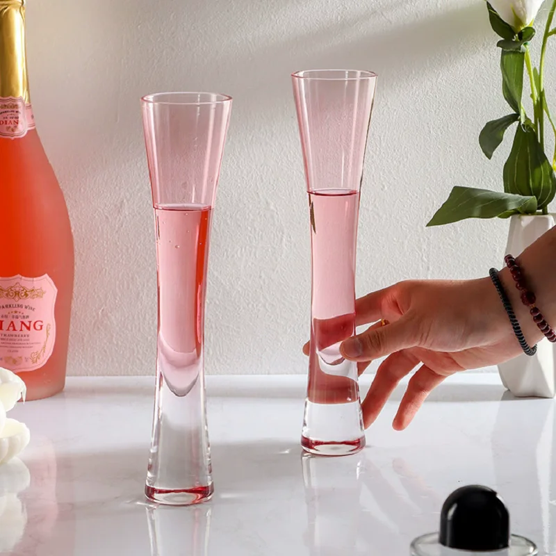 

2 Pcs British Moya Champagne Flutes Wedding Party Sparkling Wine Glass Crystal Aperitif Goblet Sherry Cups Restaurant Glassware
