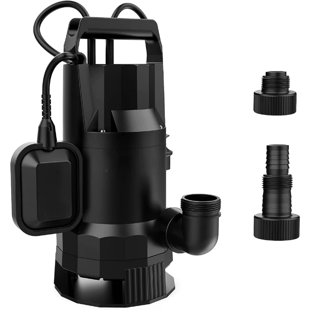 

1.6 HP Submersible Sump Pump 4858GPH Clean & Dirty Water Transfer Pump with Float Switch for Pool Garden Cellar Pond