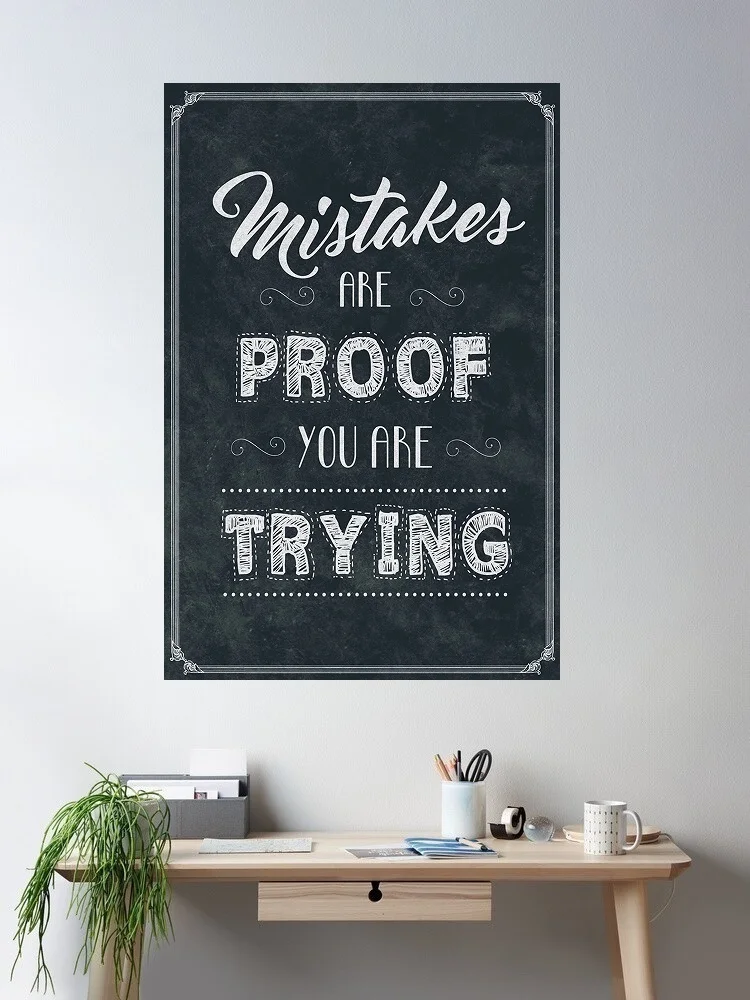Growth Mindset Mistakes For Classroom Decoration Motivational Class Rules Cool , Art Picture Print Canvas Poster Home Wall Decor