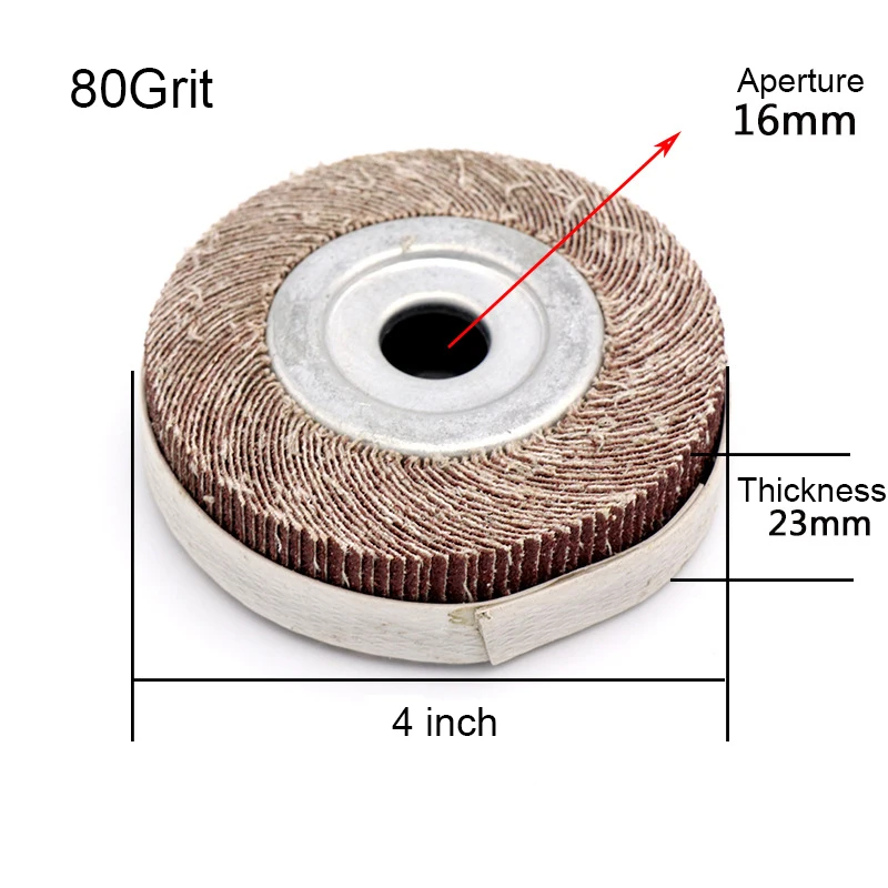 1PCS 4inch Flap Wheel Sanding Disc Emery Cloth Abrasive Polishing For Metal Wood Sandpaper Rust Removal Abrasive Rotary Tools