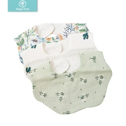 HappyFlute Bamboo Cotton Gause Baby Bibs 360 Flower Newborn Bib Infant Burp Cloths Bandana Scarf for Kid Girl Boy Feeding