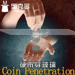 Coin Penetration Magic Tricks Dish Coin Thru Rubber Sheet Into Cup Black Hole Magic Trick Mentalism Props Illusion