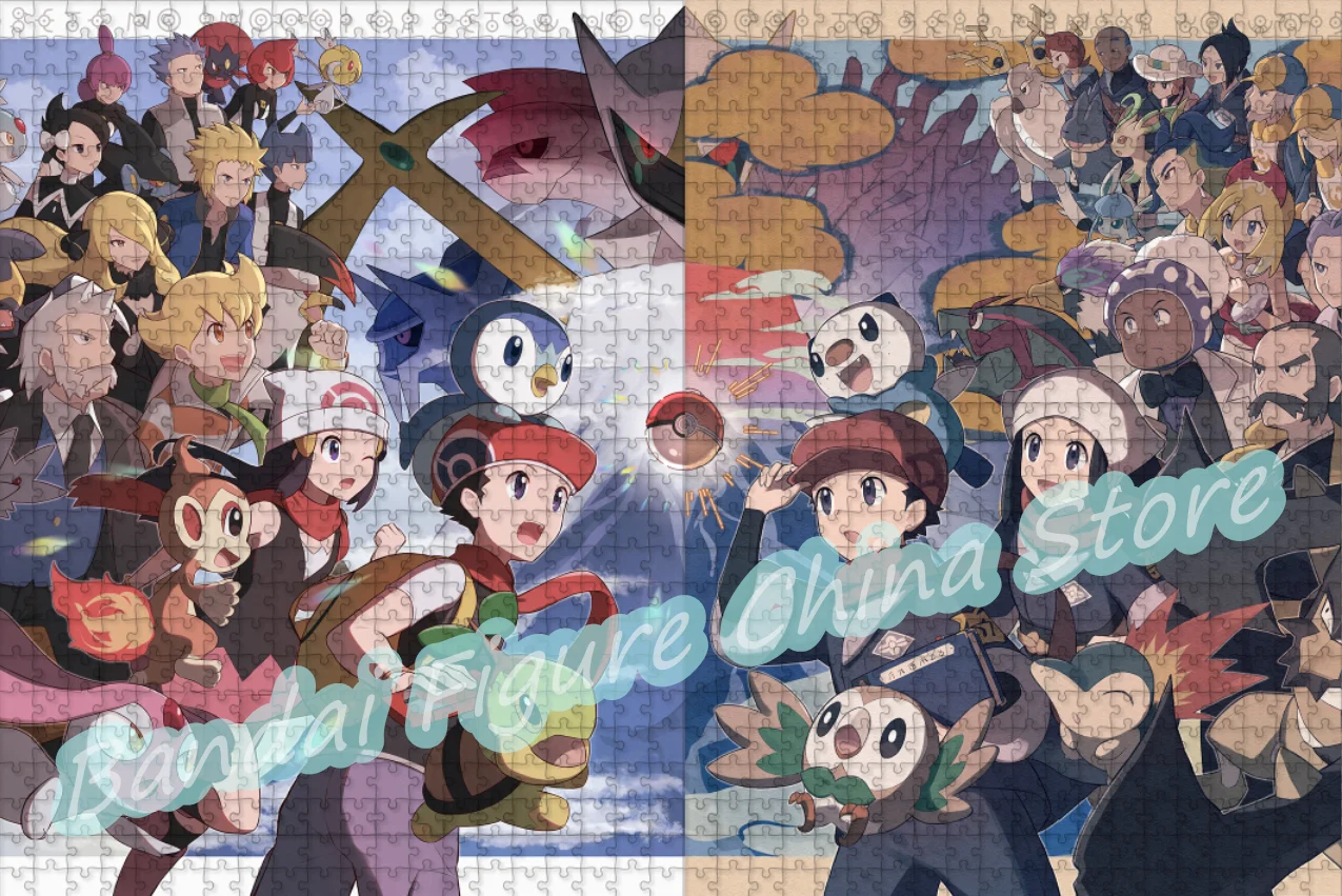 Spiel Video Anime Pokemon Monster 108/200/300/500/1000 Teile Puzzles Pikachu Familie Druck Puzzle Cartoon Spielzeug Geschenke