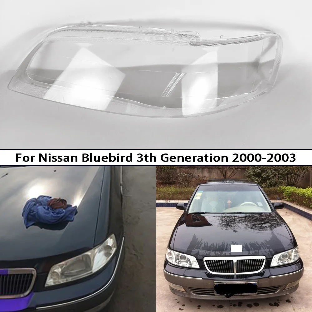 

Headlamp Assembly Housing For Nissan Bluebird 3th Generation 2000-2003 Clear Transparent Headlight Bulb Lens Protector Cover