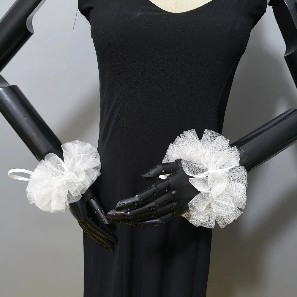 

Lace Detachable Sleeves Cuffs All-match Costume Accessory Ruffled Clown Choker Sweet Victorian Renaissance Decorative Cuffs