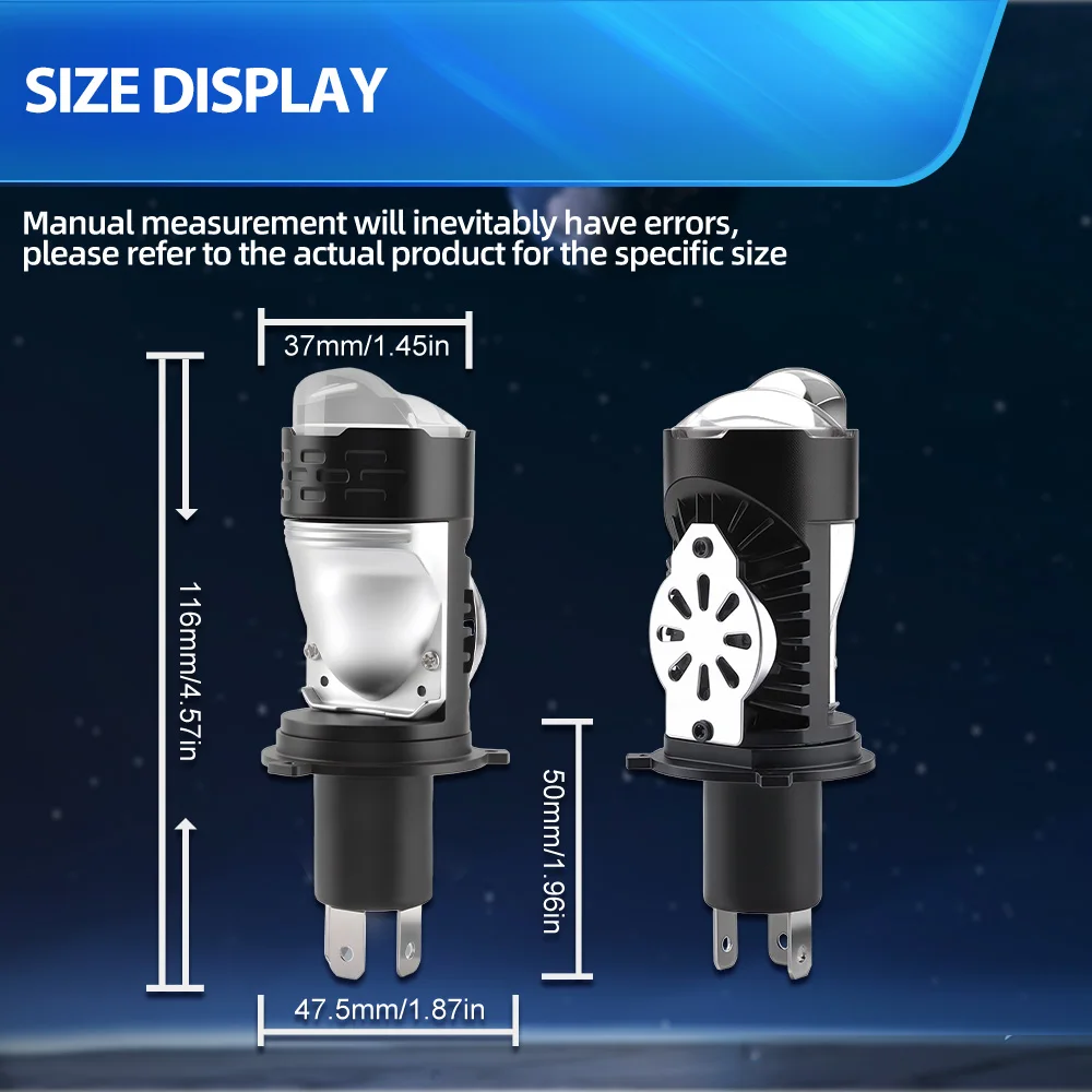 2x جهاز عرض LED المصابيح الأمامية مرحبا/لو H4 HB2 9003 عدسة 30000LM لميتسوبيشي باجيرو مونتيرو شوغون V20 NH NJ NK NL 1991-1999