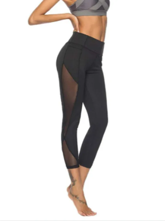 

Женские кружевные леггинсы с высокой талией, облегающие однотонные брюки с базовым слоем, длинные брюки, сложенная ткань