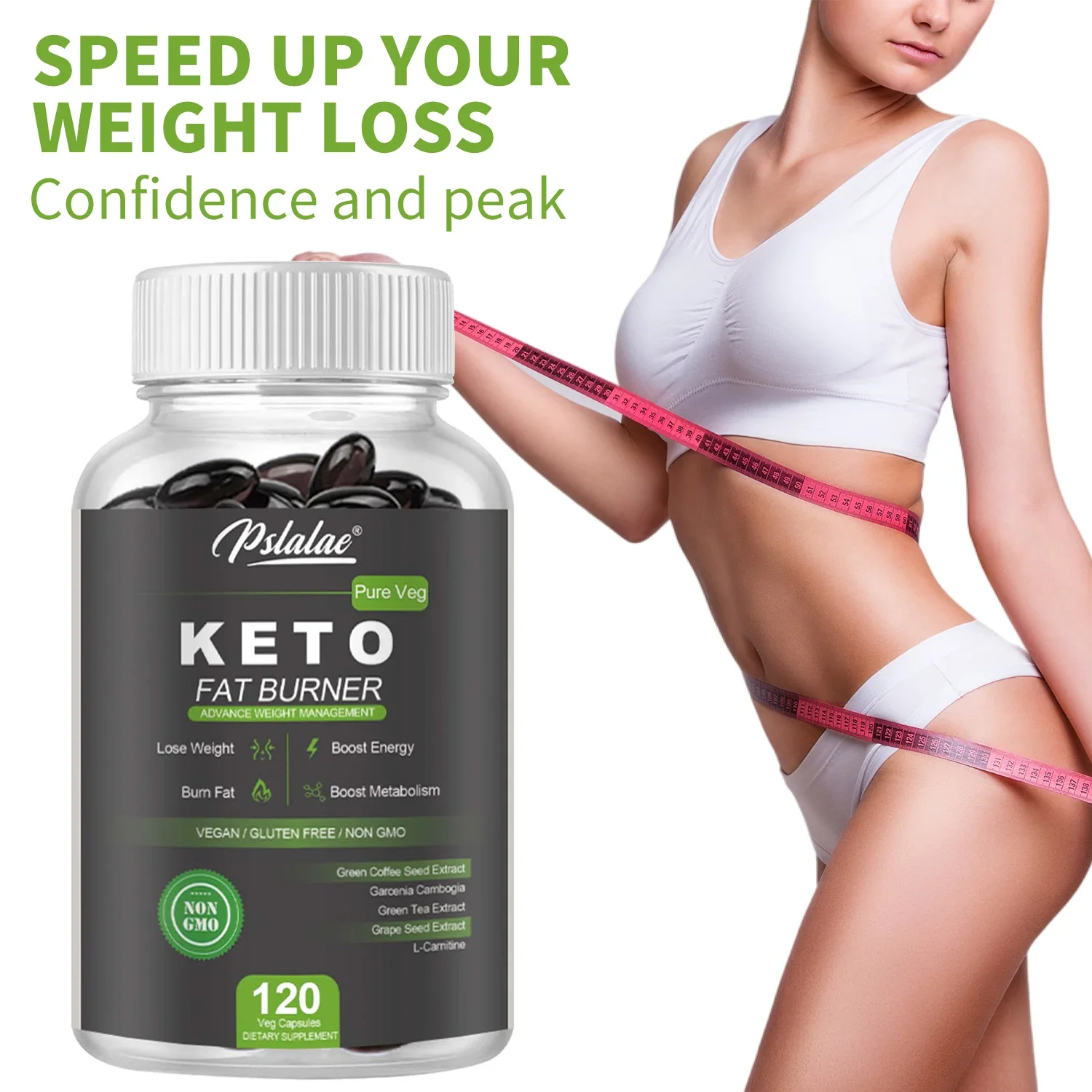 كبسولات كيتو - إدارة الوزن، تعزز عملية التمثيل الغذائي، تحسن الهضم، وتعزيز المناعة، وتدعم الطاقة والتركيز #1