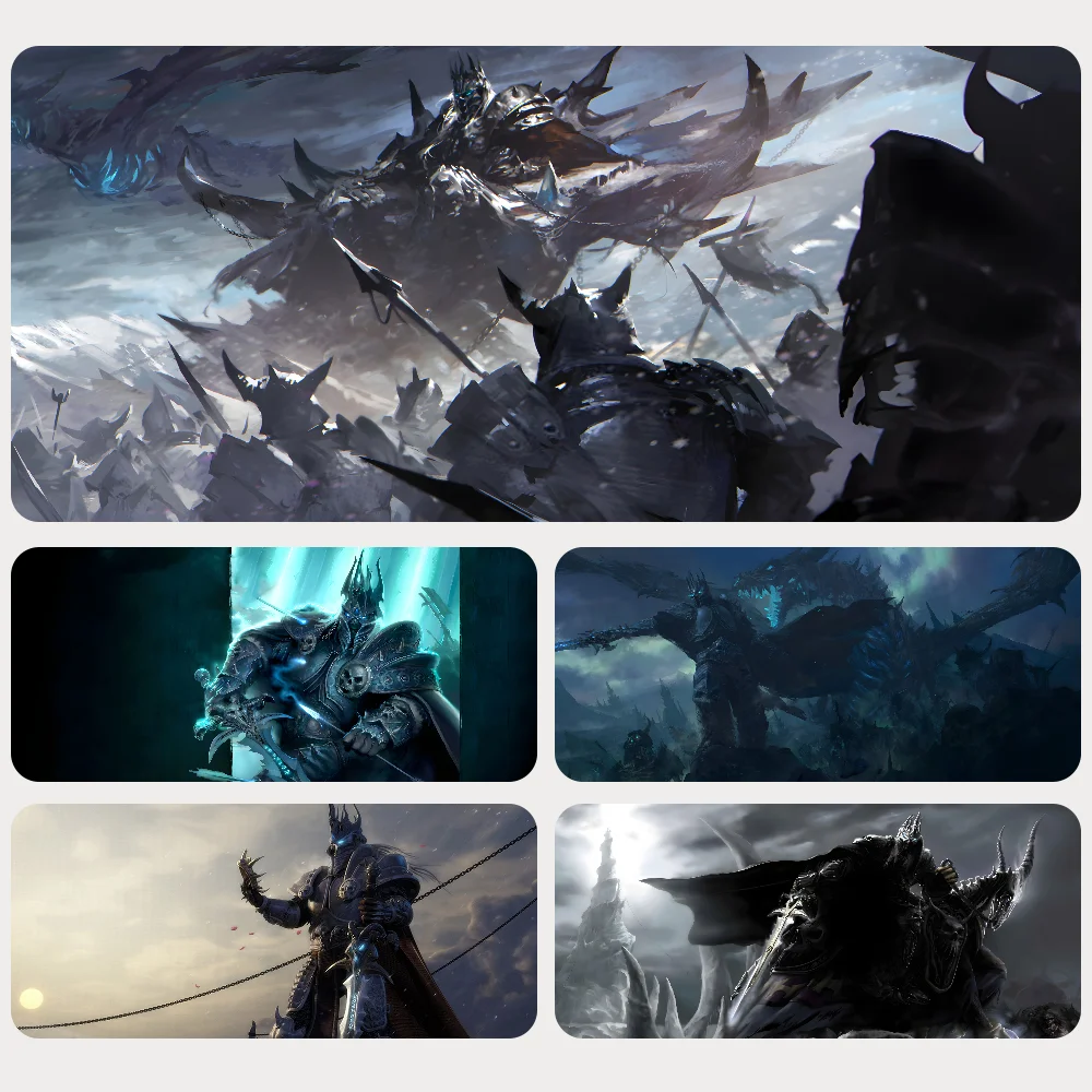 Lich King Game World Of Warcraft Mousepad Gaming Mouse pad Gamer Pc Accessories Deskmat Keyboard Mat Desk Protector Mause Pads