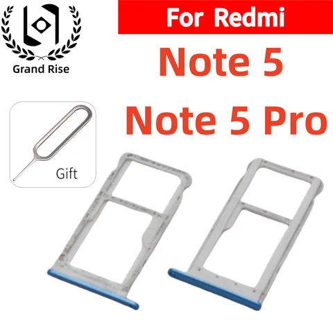 For Xiaomi Redmi Note 5 Note 5 Pro 5G  SIM Card Tray Slot Holder Adapter Micro SD Card Chip Drawer Holder