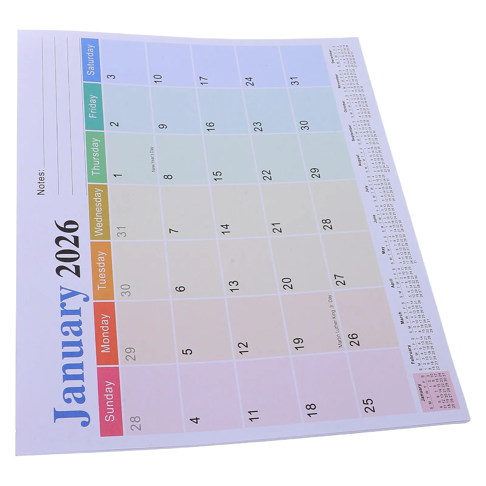 Fridge Calendar Magnetic 18-Month Monthly Planner Jan 2026 to June 2027 Fade Resistant Printed Calendar for Refrigerator Family