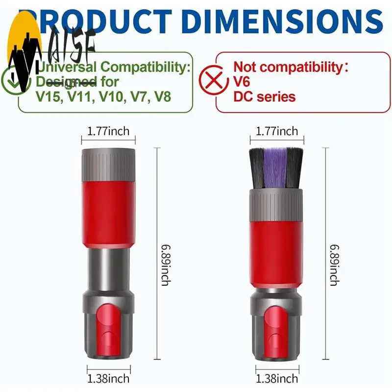 

A15F-Набор для уборки дома для Dyson V15 V11 V10 V7 V8, инструмент для матраса, жесткая щетка, насадка с мягкой щетиной, щелевой инструмент
