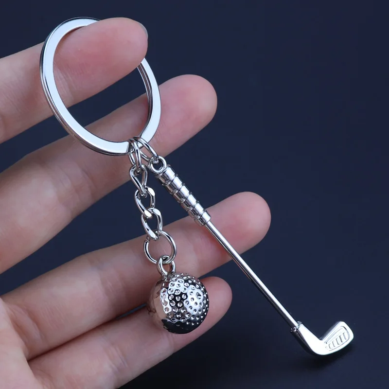 Creative Golf Equipment Keychain Alloy Baseball Table Tennis Keyring for Sports Fan Memorabilia Men Backpack Ornament Cool Gifts