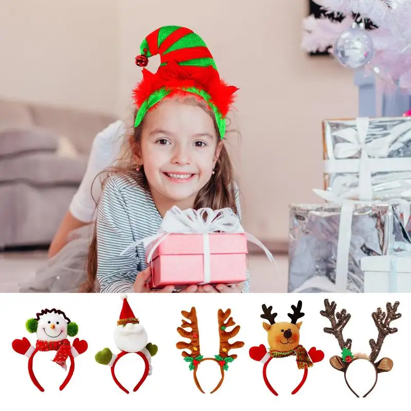 Reindeer Headband Christmas Headdress Head Buckle Head wear Hairband Annual Holiday Themes Christmas Party Hair Accessories