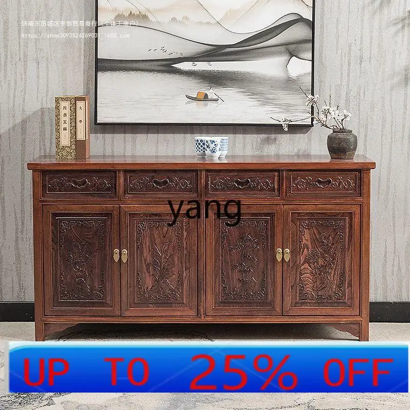 LTT solid wood dining side cabinet Chinese locker living room kitchen multi-functional tea cabinet