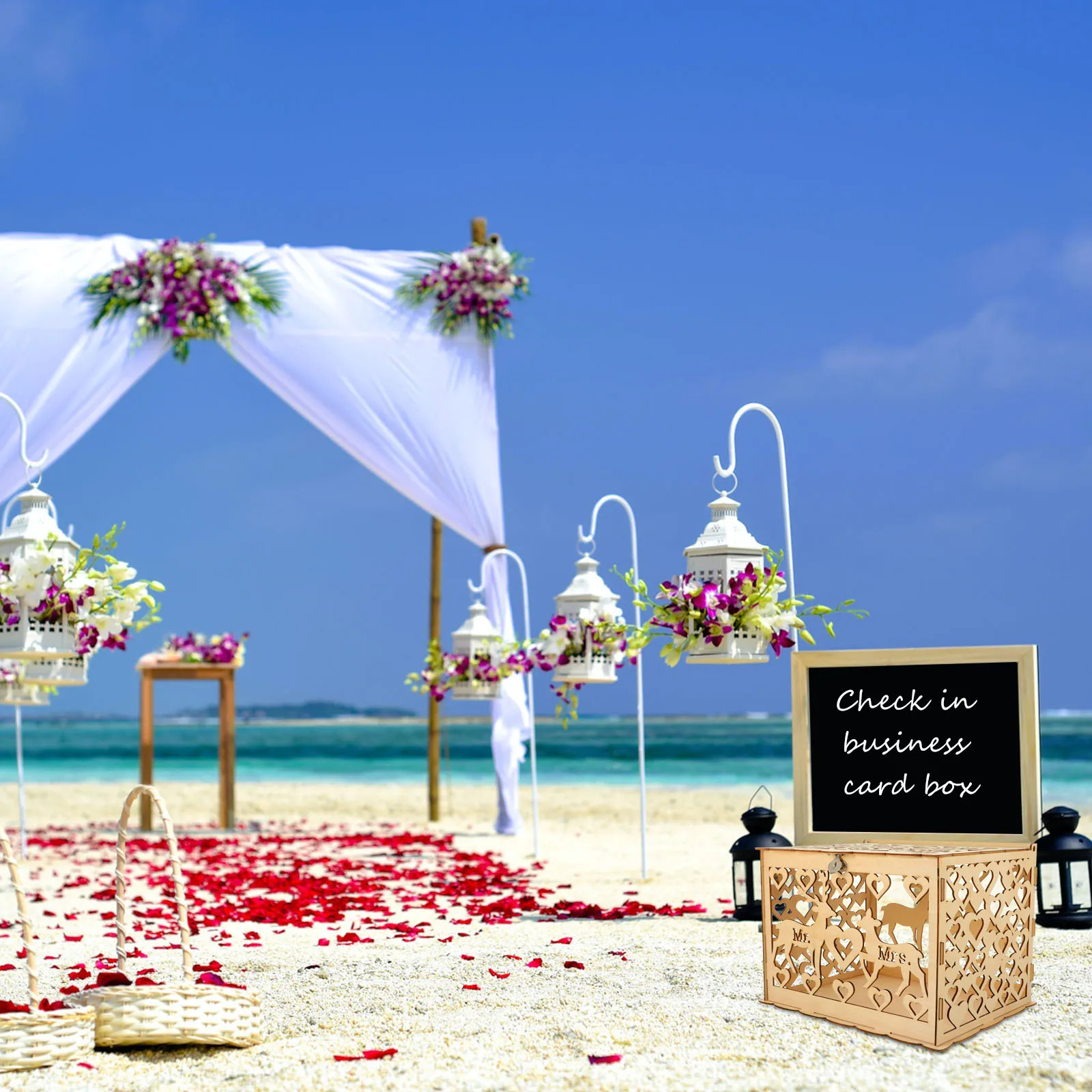 

Wooden Sign In Large Card Holder Storage for Envelopes Money Postcards Gift Wedding Party Decor Wood Cards Box Wedding Cards Box