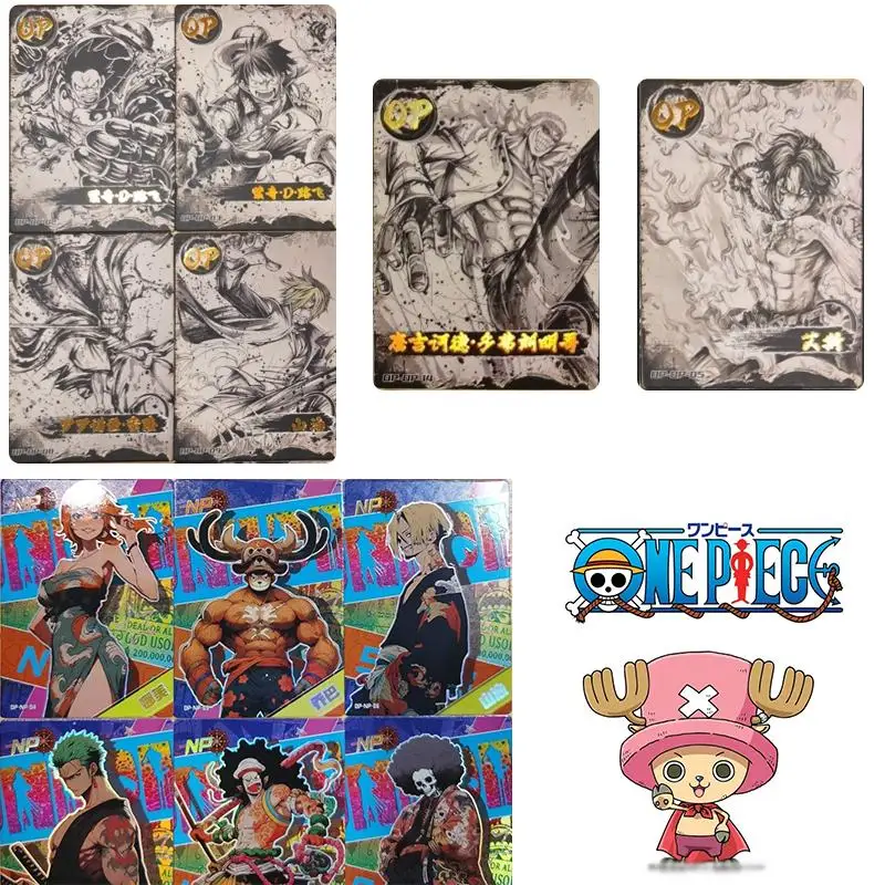 

One Piece Qr Np Op Series Portgas D Ace Roronoa Zoro аниме персонажи Бронзирующая коллекция Flash Card Мультяшные игрушки Рождественский подарок