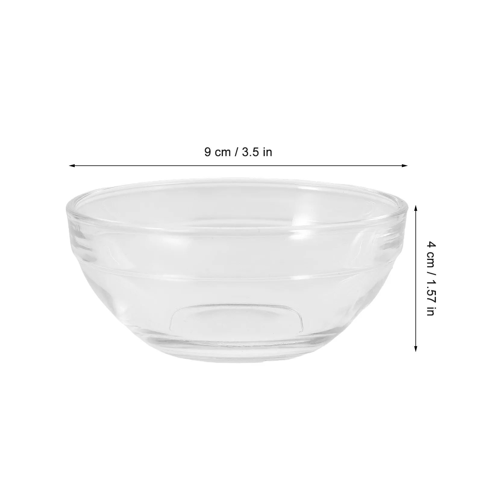 4Pcs Mini Glass Bowls Small Stackable Condiment Bowls for Dipping Sauce Soy Sauce Ketchup Dessert Snacks 3Oz Ketchup Dish