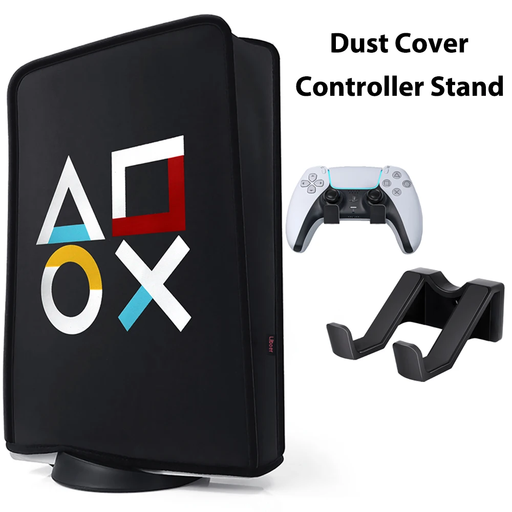 Dust-proof Anti-scratch Cover for PS5 Console Digital Disc Edition Wall Mount Stand Holder for Controller Gamepads Fast Shipping