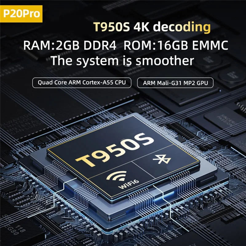 BAAY Wifi6 Android 13.0 P20 Pro Smart LED Projektor Full HD 1080P 4K Autofokus Für Heimkino UK Stecker