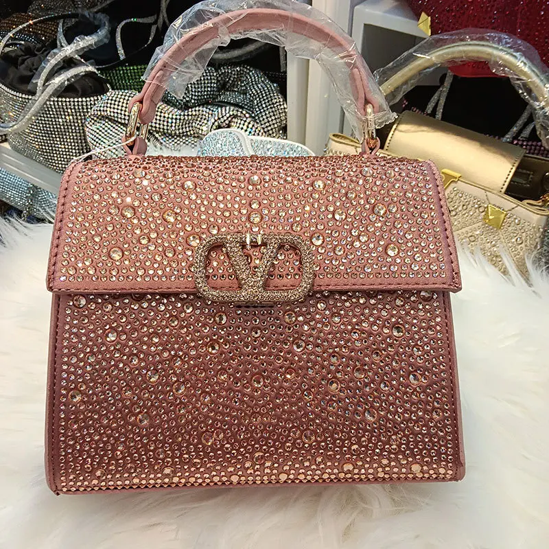 Sac à rabat en strass pour femmes, Style rétro Vintage, poignée supérieure, sac à bandoulière léger de luxe élégant et habillé